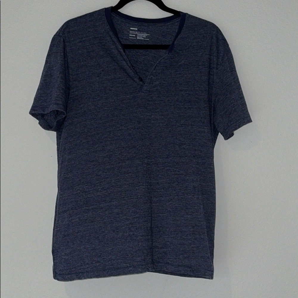Public Opinion Blue Henley T-Shirt